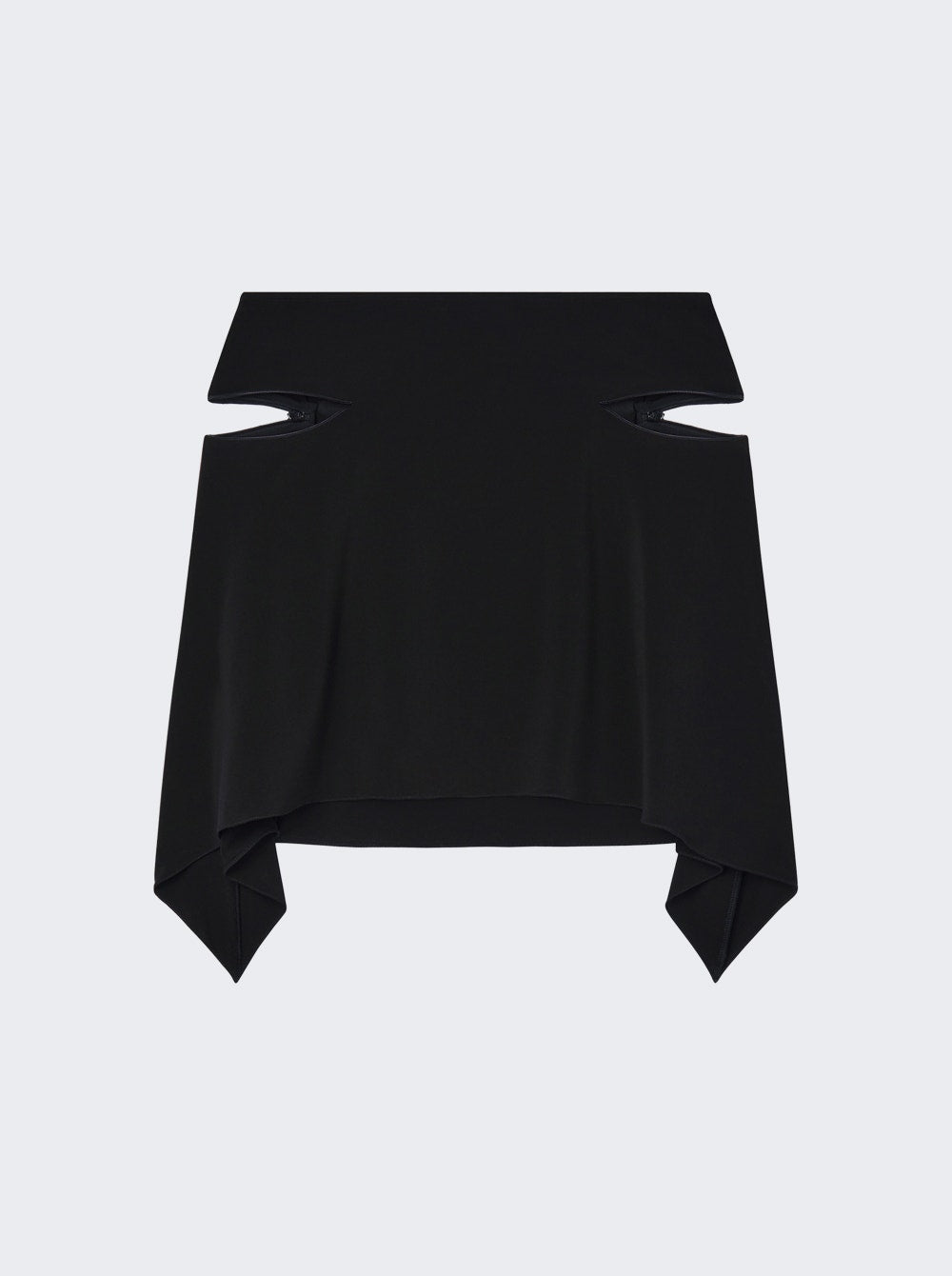 Courrèges | Zipped Cut Out Mini Skirt | Black