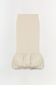 Womens | Camille Linen Knit Midi Skirt | Sand