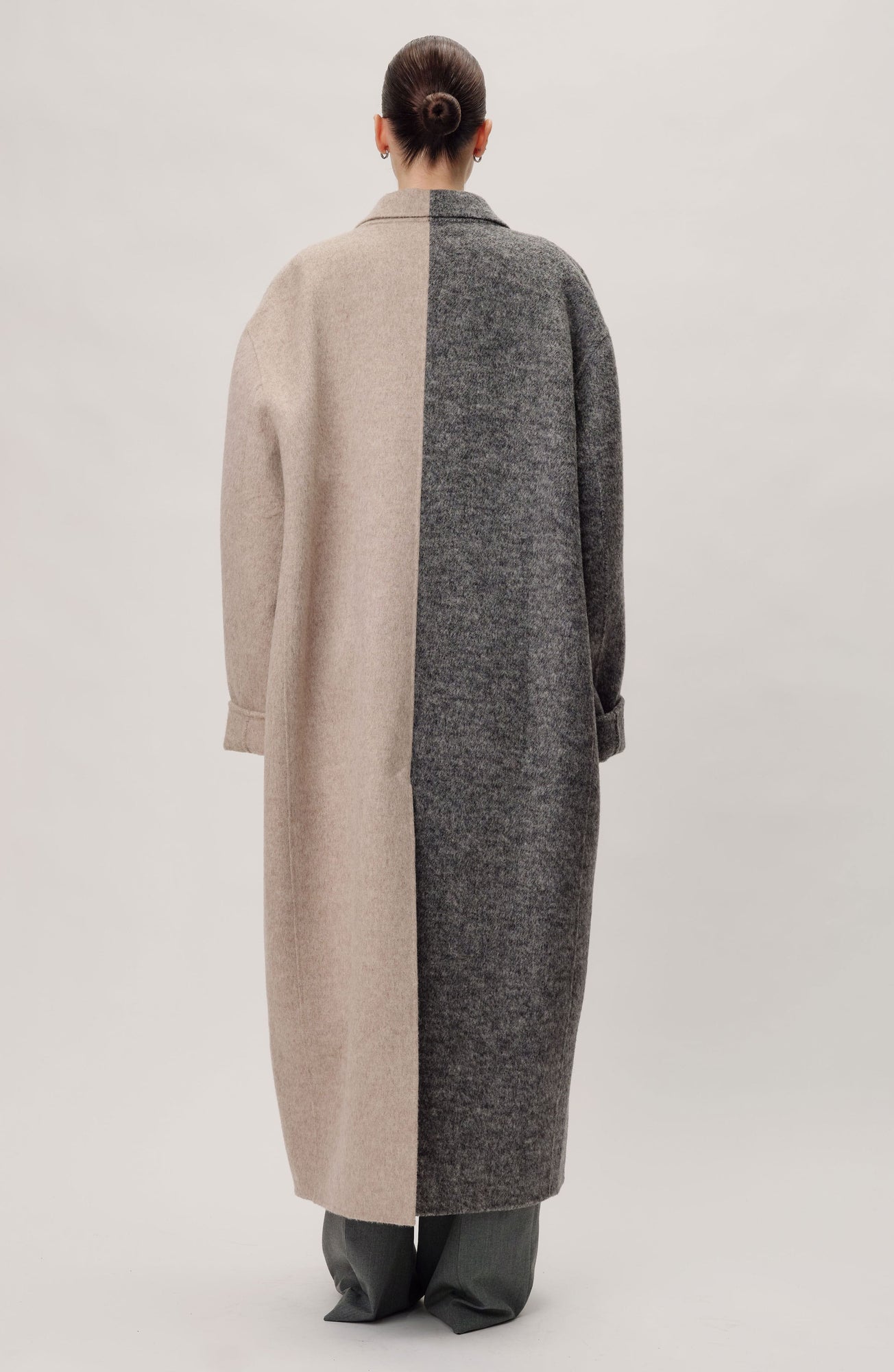 Wendalin Coat | Charcoal Oatmeal Combo