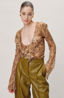 Klaire Top | Paisley Printed