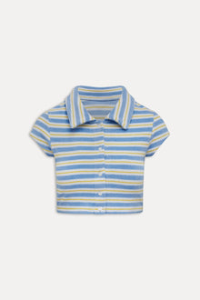 Laurel Striped Terry Cloth Shirt Ashbury Stripe