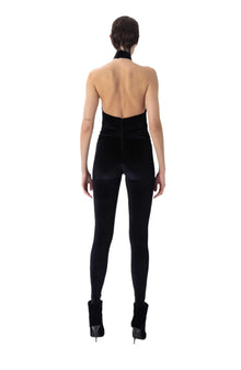 Abreen Catsuit | Jet Black/Crimson