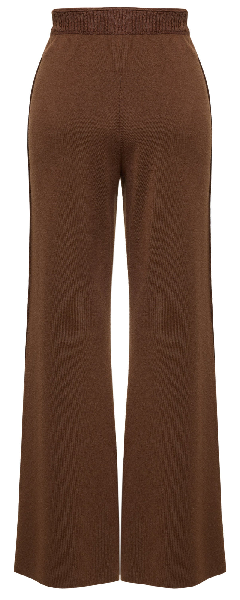 Wool Cashmere Straight-Leg Pants | Brown