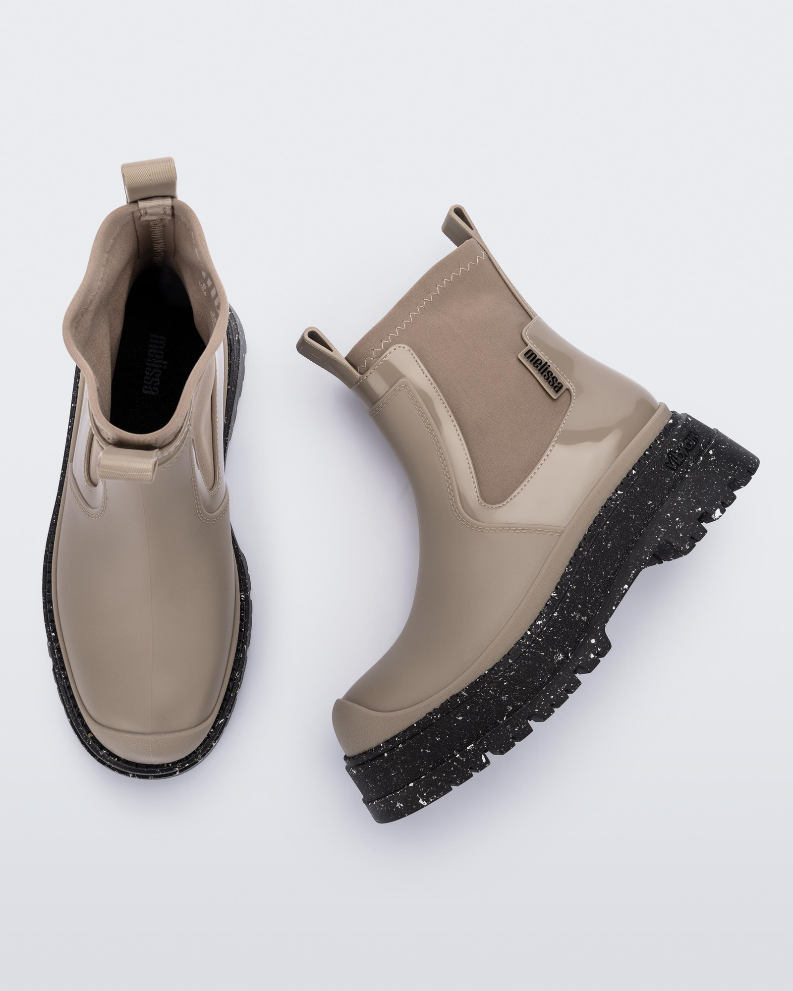 Melissa | Drip Boot | Black/Beige