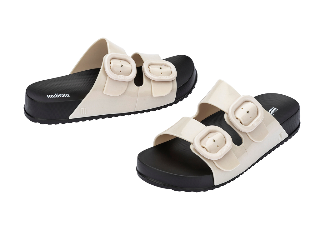 Melissa | Cozy Slide | Black/Beige