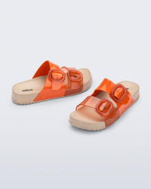 Womens | Cozy Slide | Beige/Orange