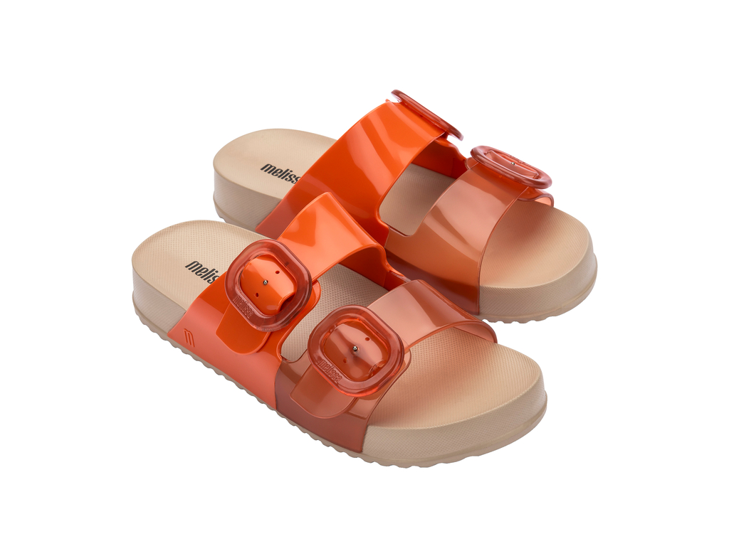 Womens | Cozy Slide | Beige/Orange