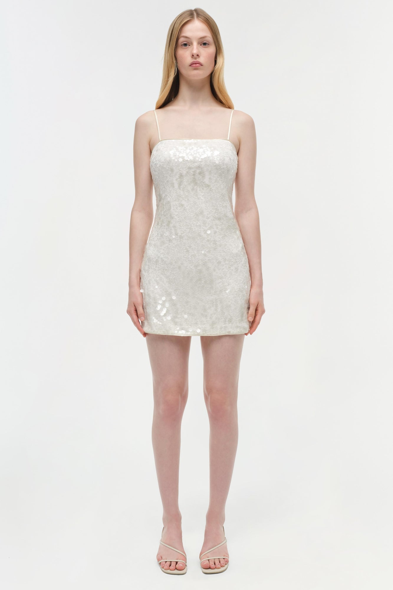 Womens | Lollie Embellished Mini Dress | Ivory