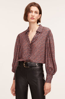 Fleur Silk Blouse | Wren Fleur Navy Combo