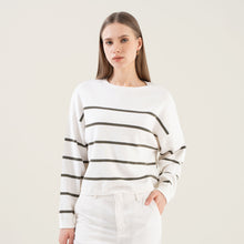 Womens | Florence Featherlight Relaxed Sweater | Vetiver/Ecru