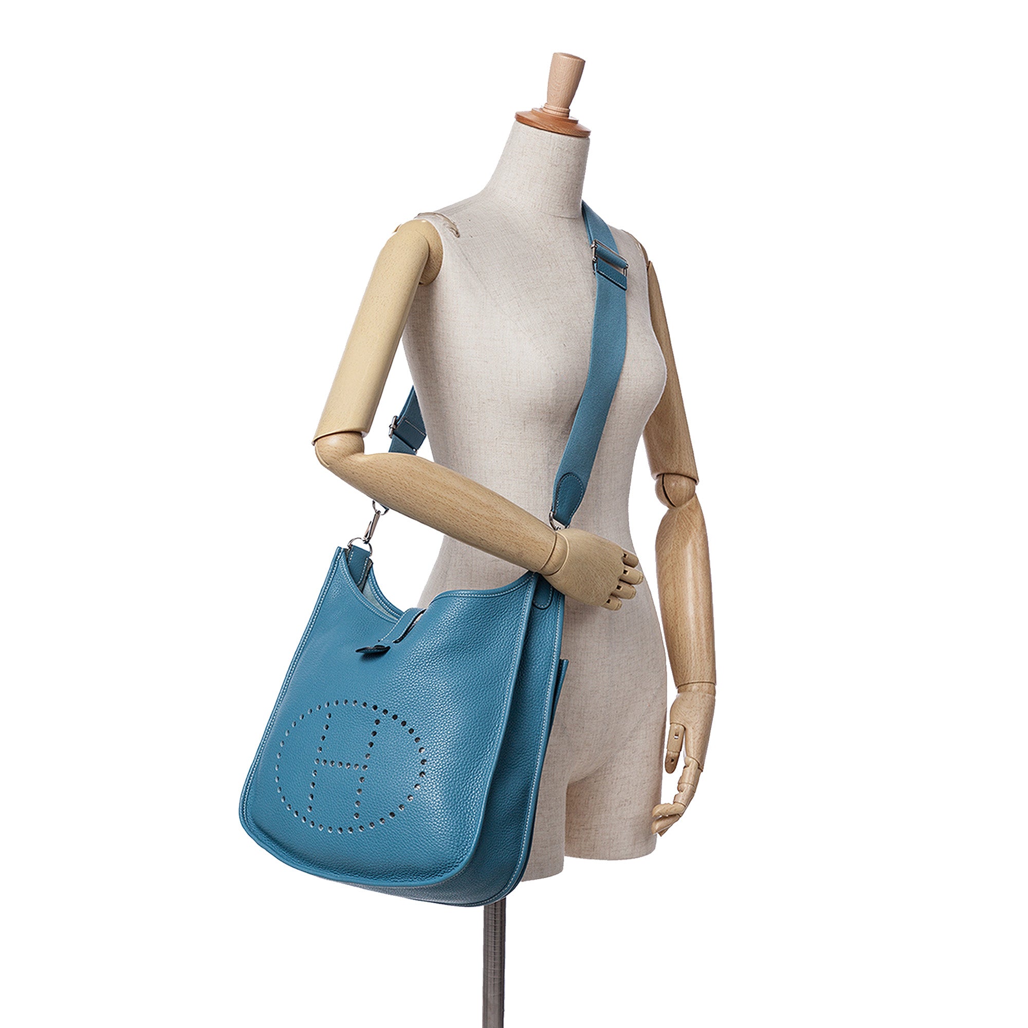 Hermes | Pre-Owned Clemence Evelyne III 29 | Blue/Peacock