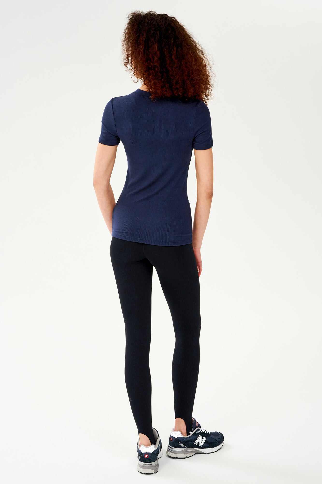 Louise Rib Short Sleeve | Indigo
