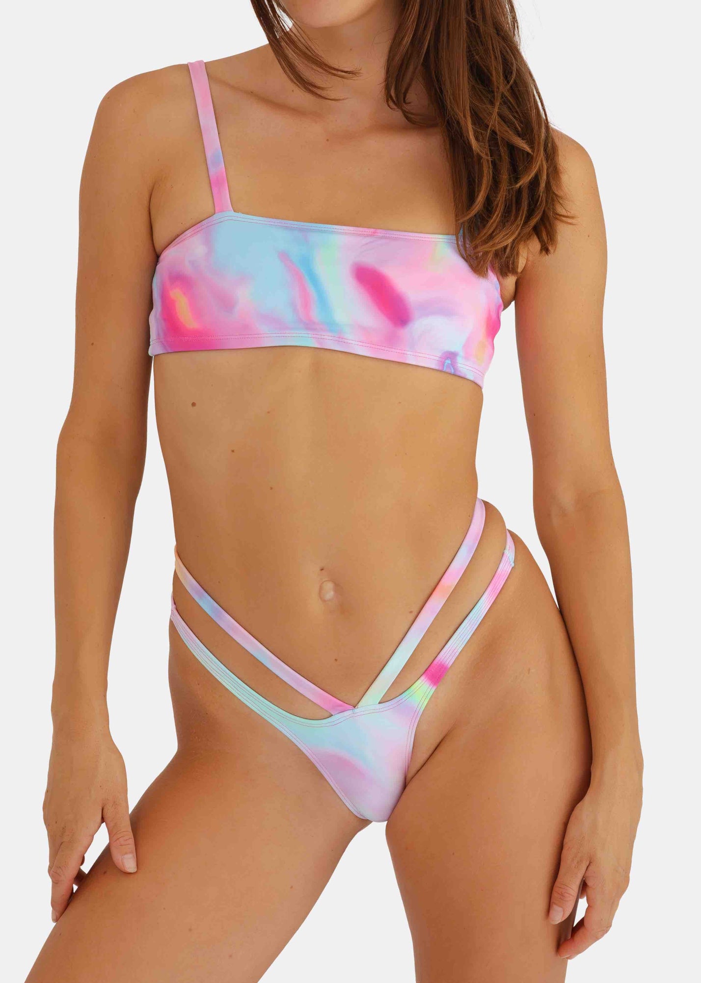 Nue Bandeau Bikini Top | Caribbean Dream Print