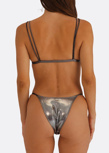 Vita Brief Bikini Bottom | Chrome Silver