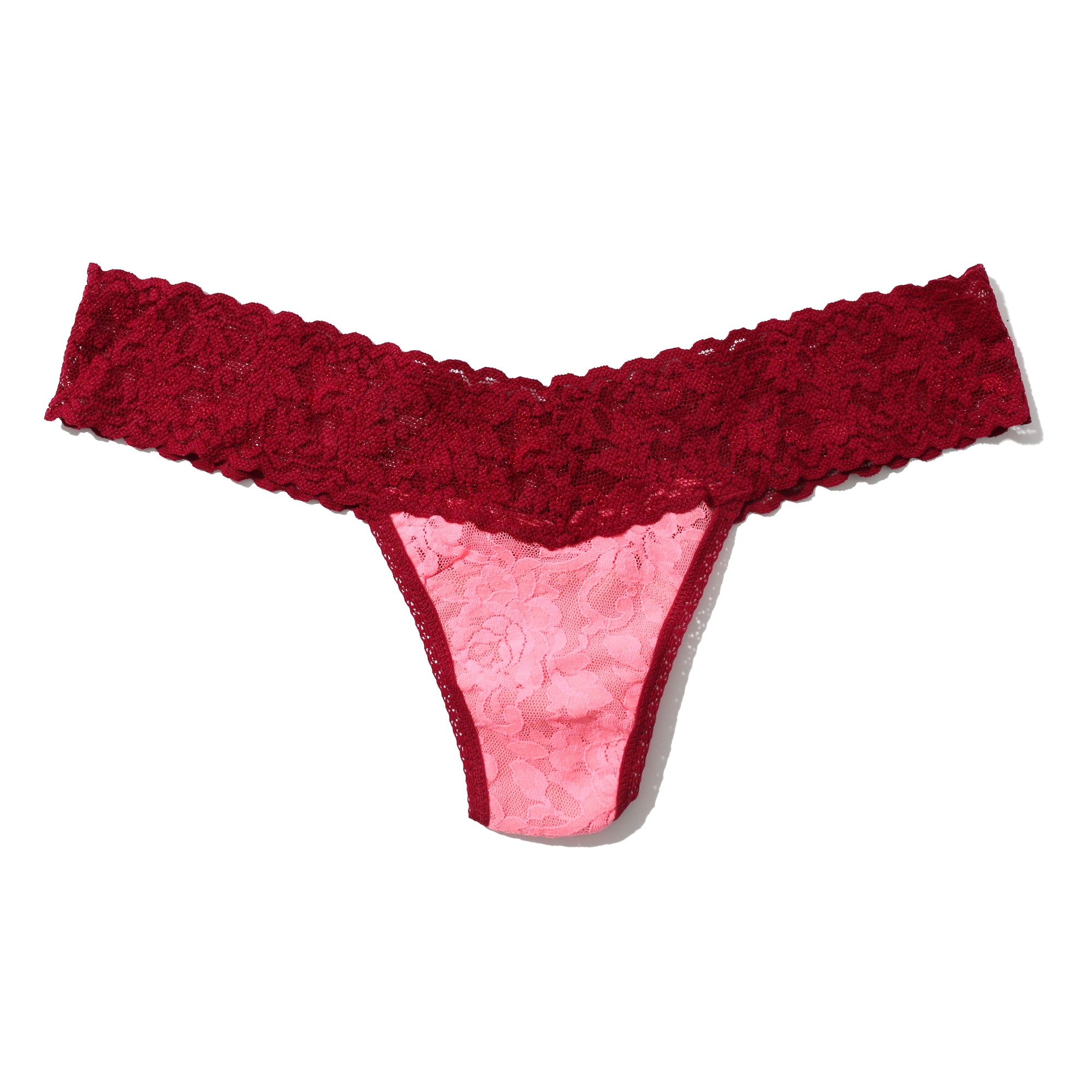 Signature Lace Low Rise Thong | Pfiz/Cran