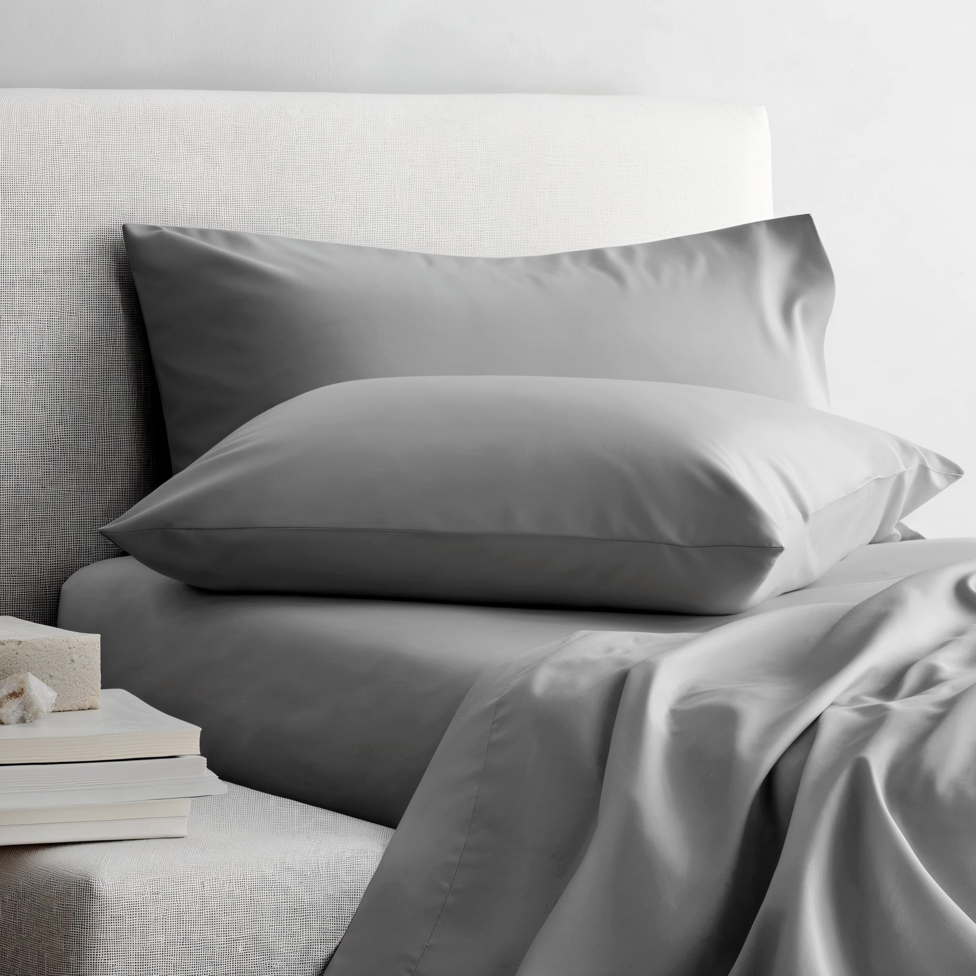 Luxe Australian Sateen Sheet Set | Twin | Concrete Gray
