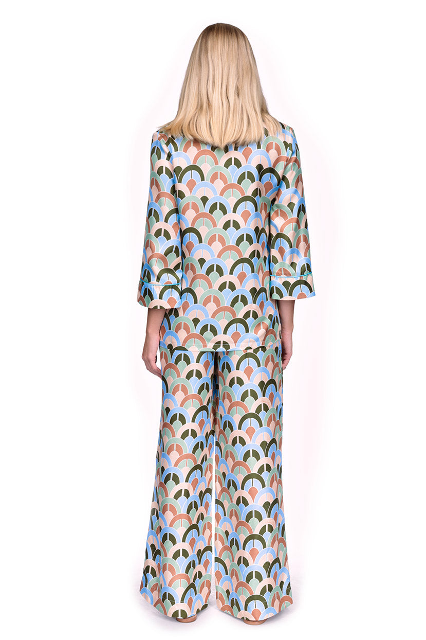 Venezia Silk Jacket | Peacock Turtledove