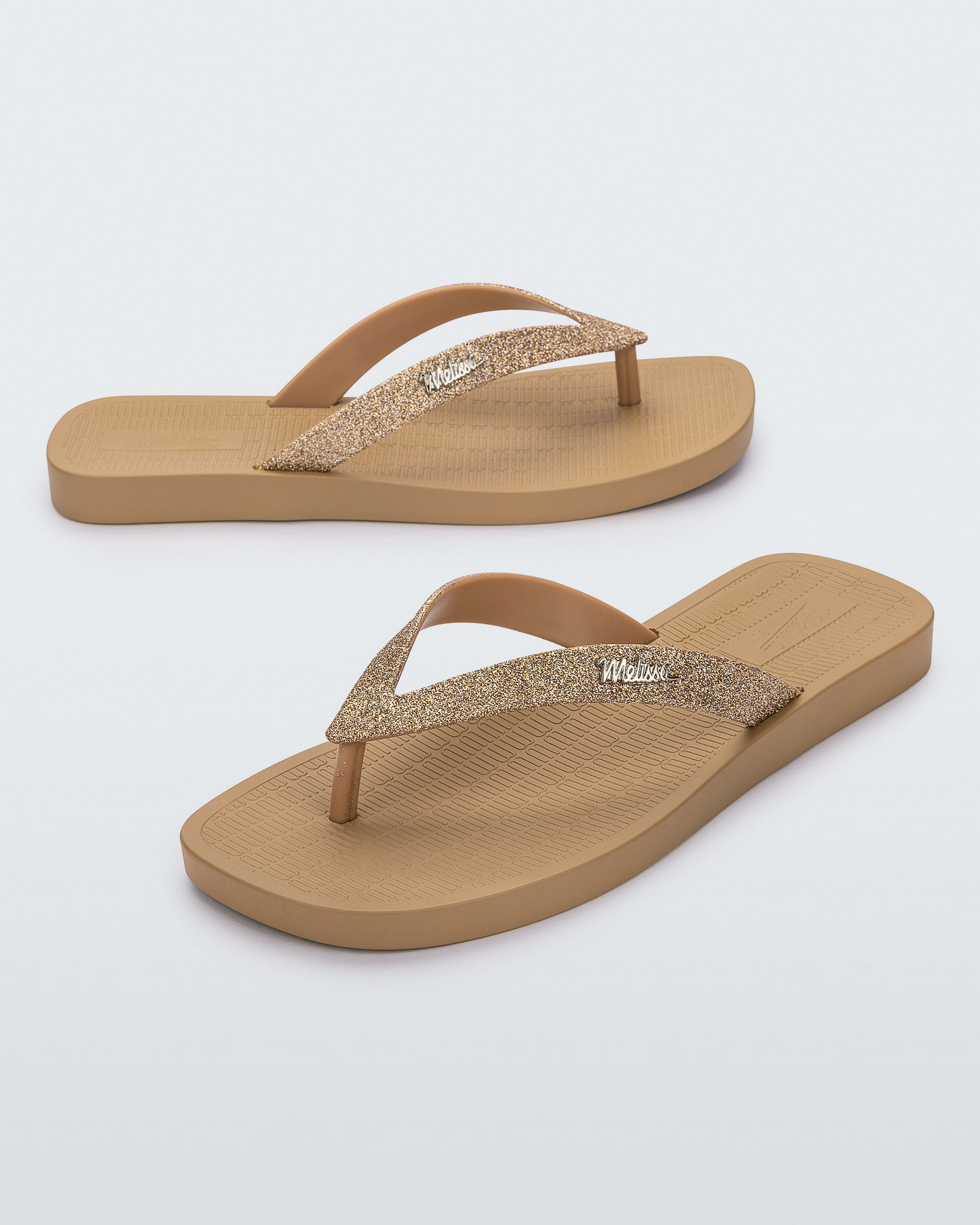 Womens | Sun Long Beach II Flip Flop | Beige/Bronze