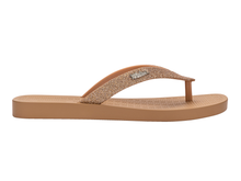 Womens | Sun Long Beach II Flip Flop | Beige/Bronze