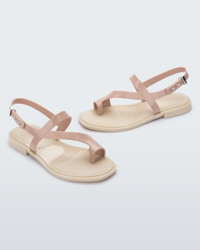 Cassie Sandal | Beige/Pink