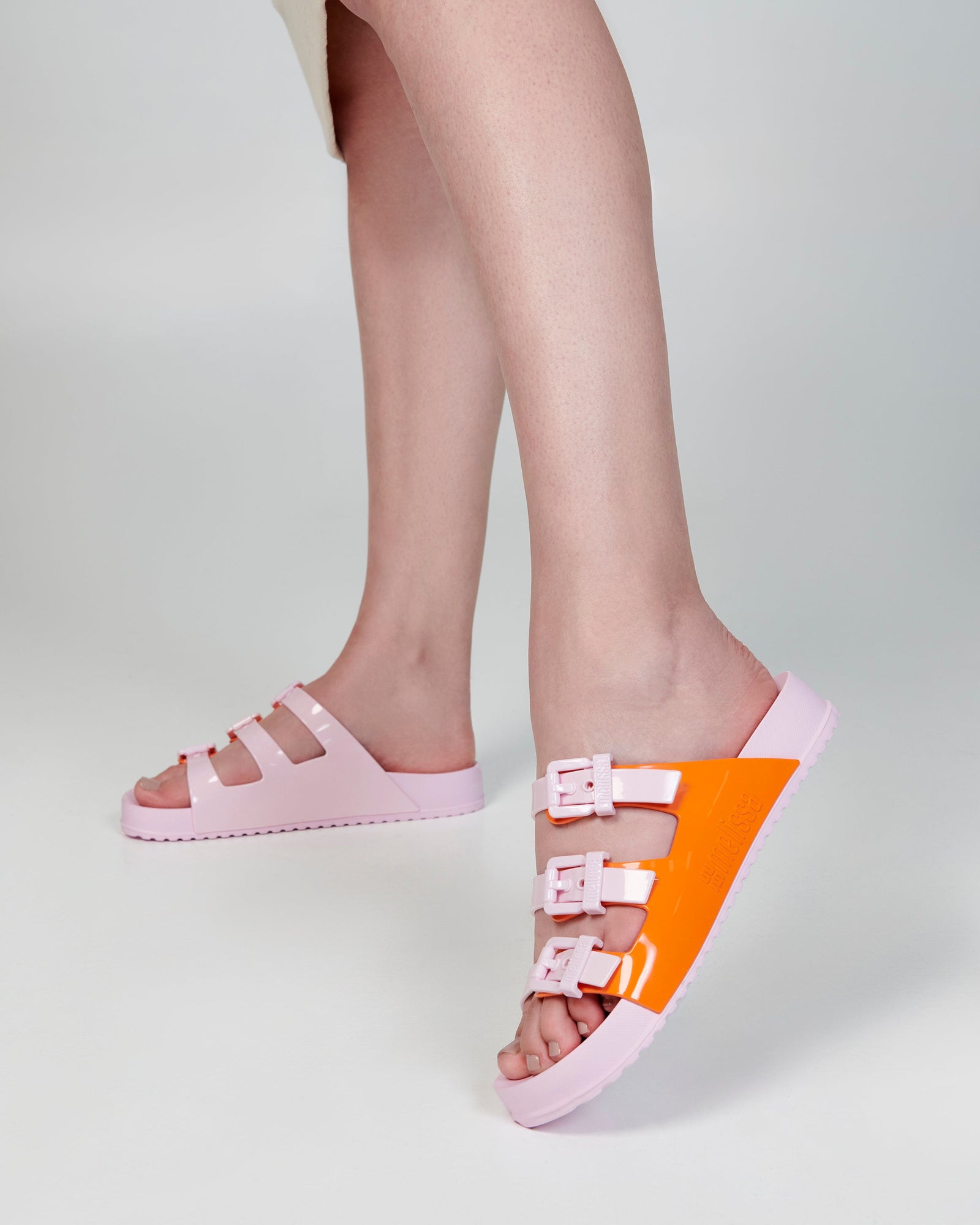 Cozy Stripes Slide | Pink/Orange
