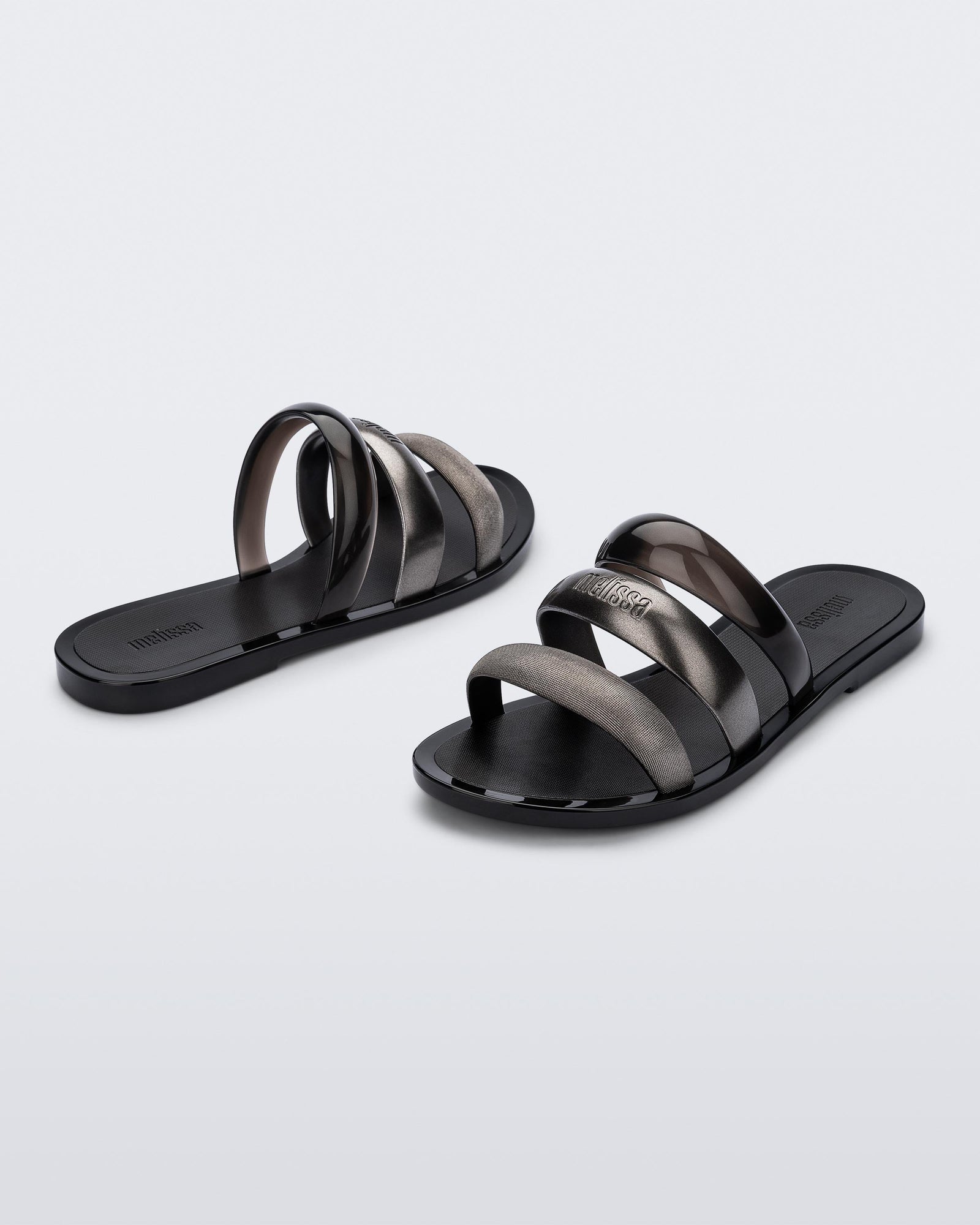 Eclipse Slide | Silver/Black