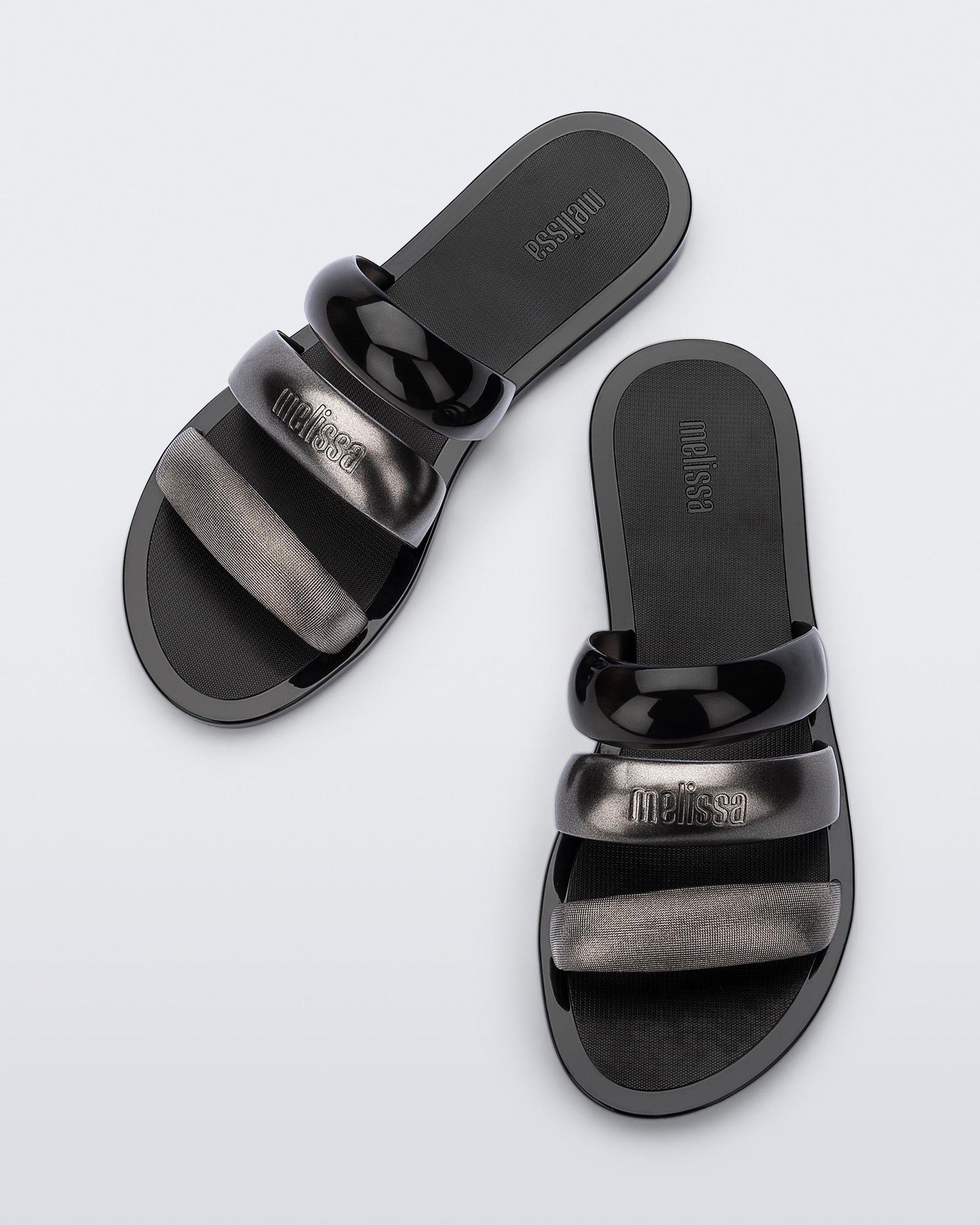 Eclipse Slide | Silver/Black