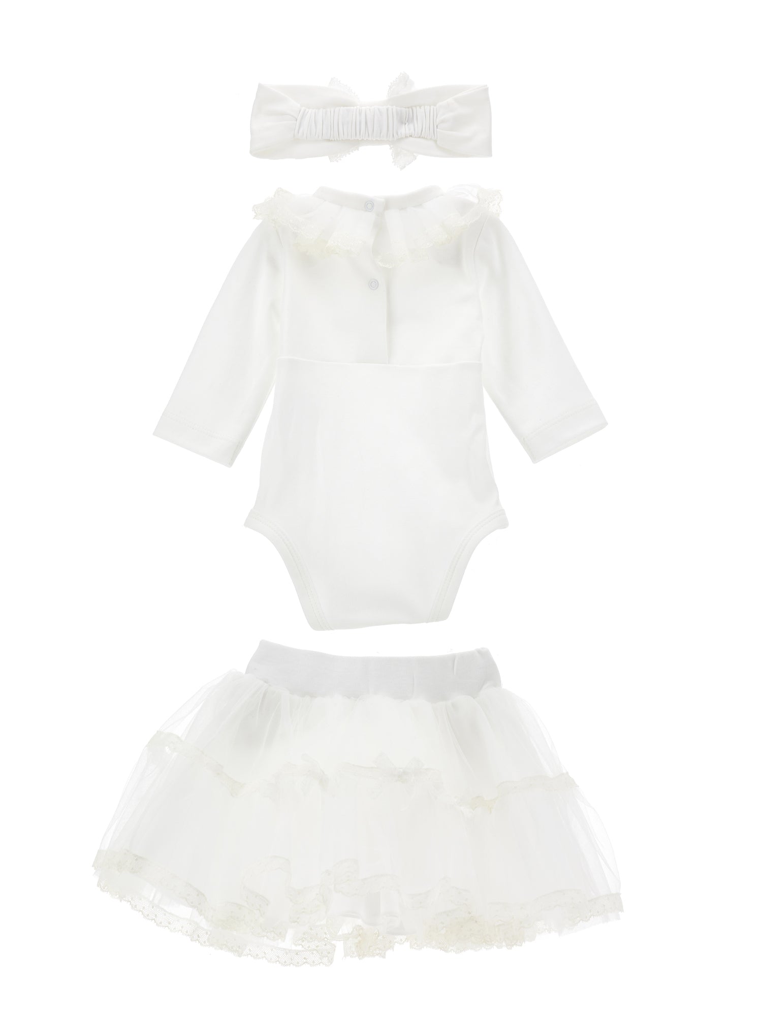 Girls | 3-Piece Cotton Tulle Set | Cream