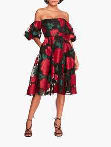 Claude Midi Dress | Black Combo