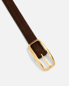 No. 19 Belt | Chocolate-Gold
