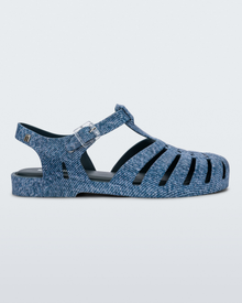 Possession Print Denim Sandal | Jeans Blue