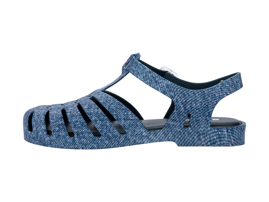 Possession Print Denim Sandal | Jeans Blue