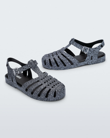 Possession Print Denim Sandal | Black Jeans