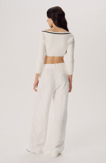 Watkins Knit Cardigan | White Black