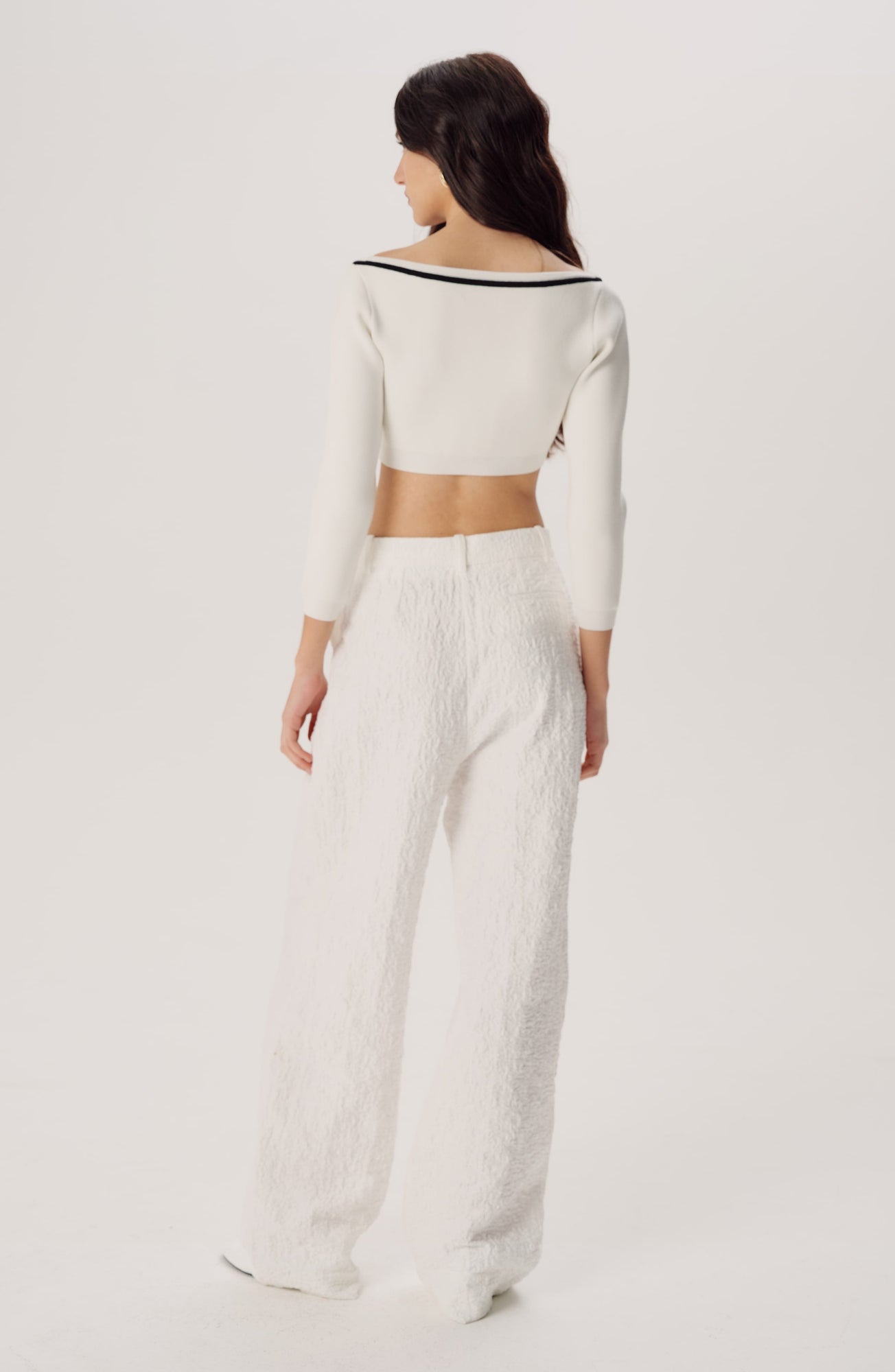 Watkins Knit Cardigan | White Black