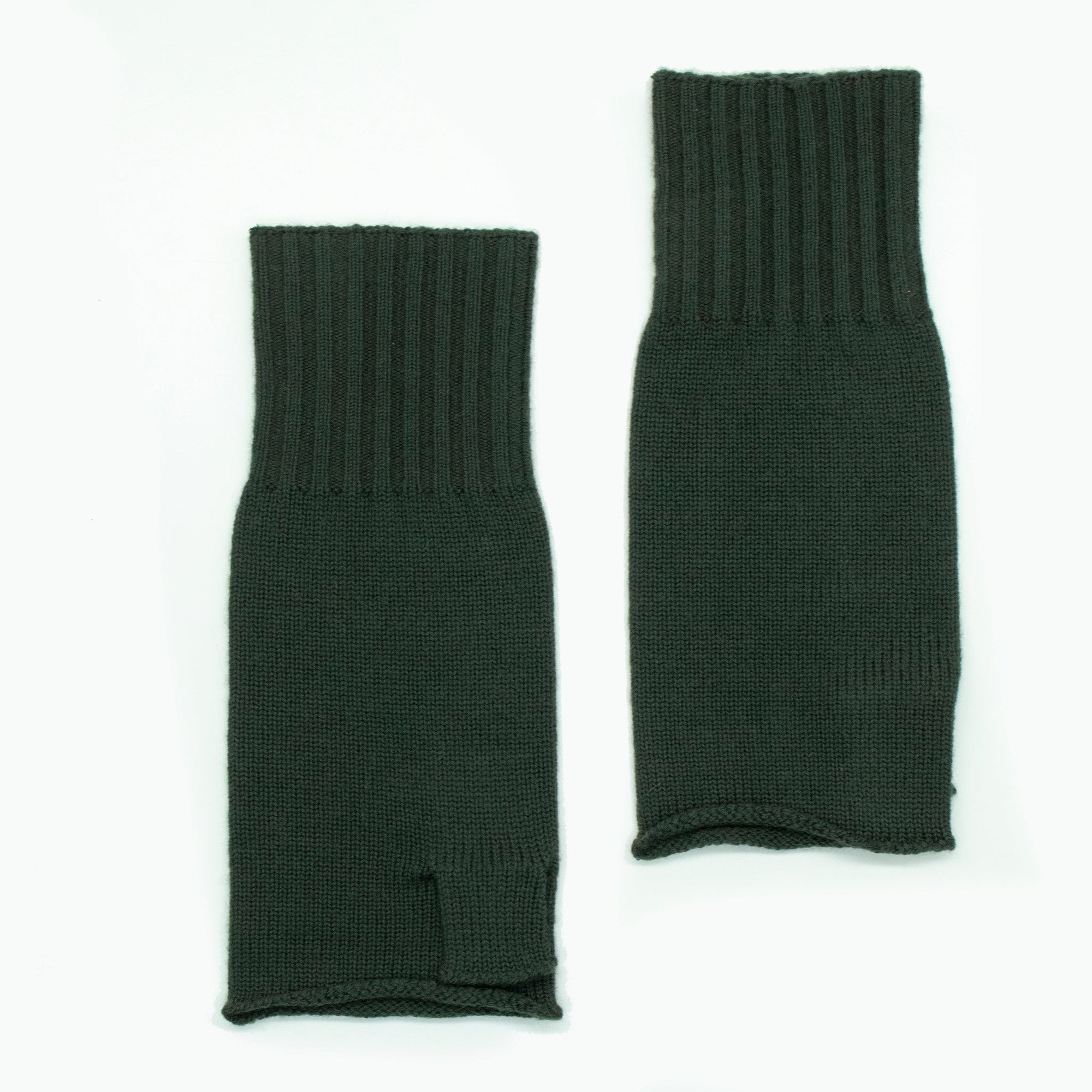 Men's Merino Fingerless Gloves | Green