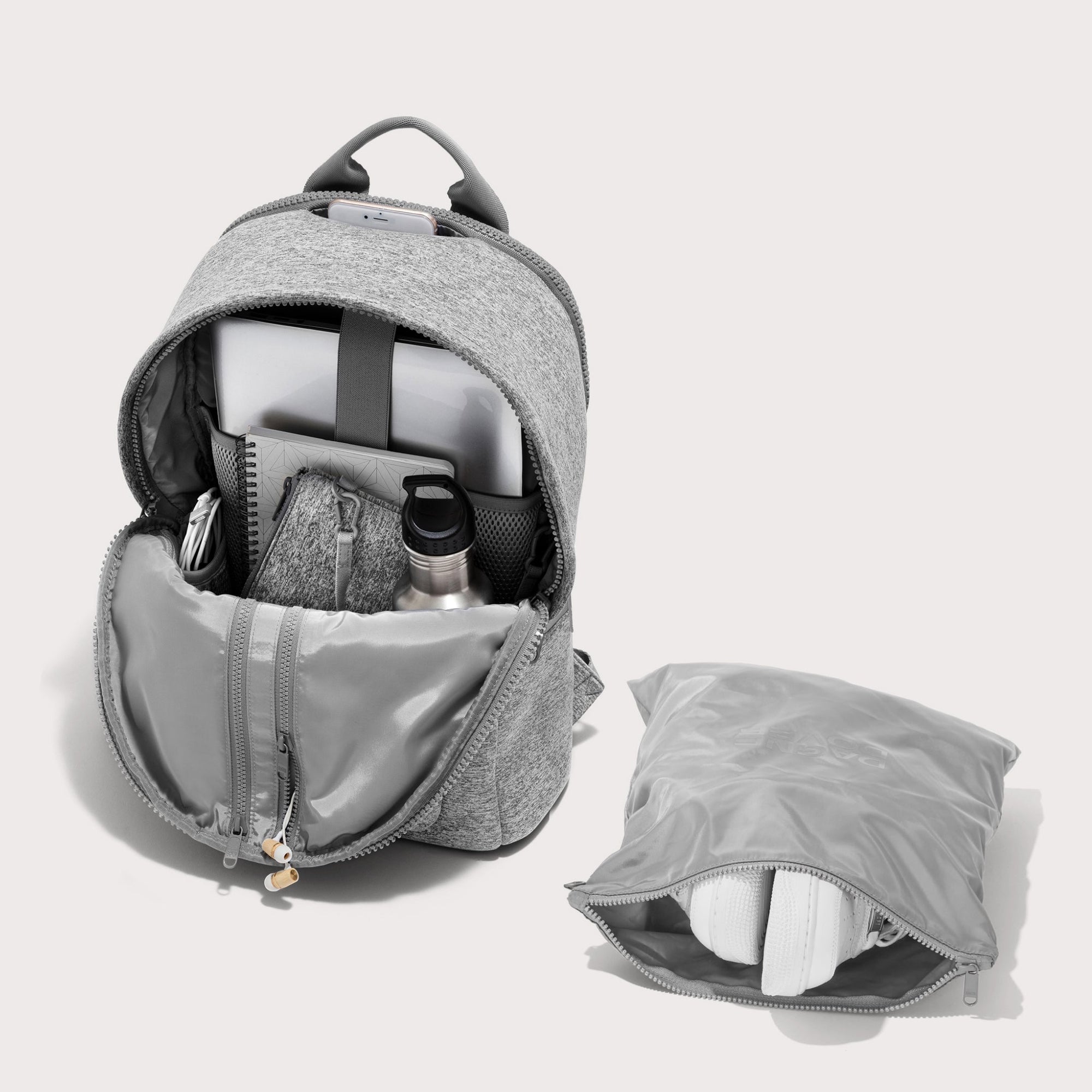 Dakota Backpack | Heather Grey | Neoprene | Large