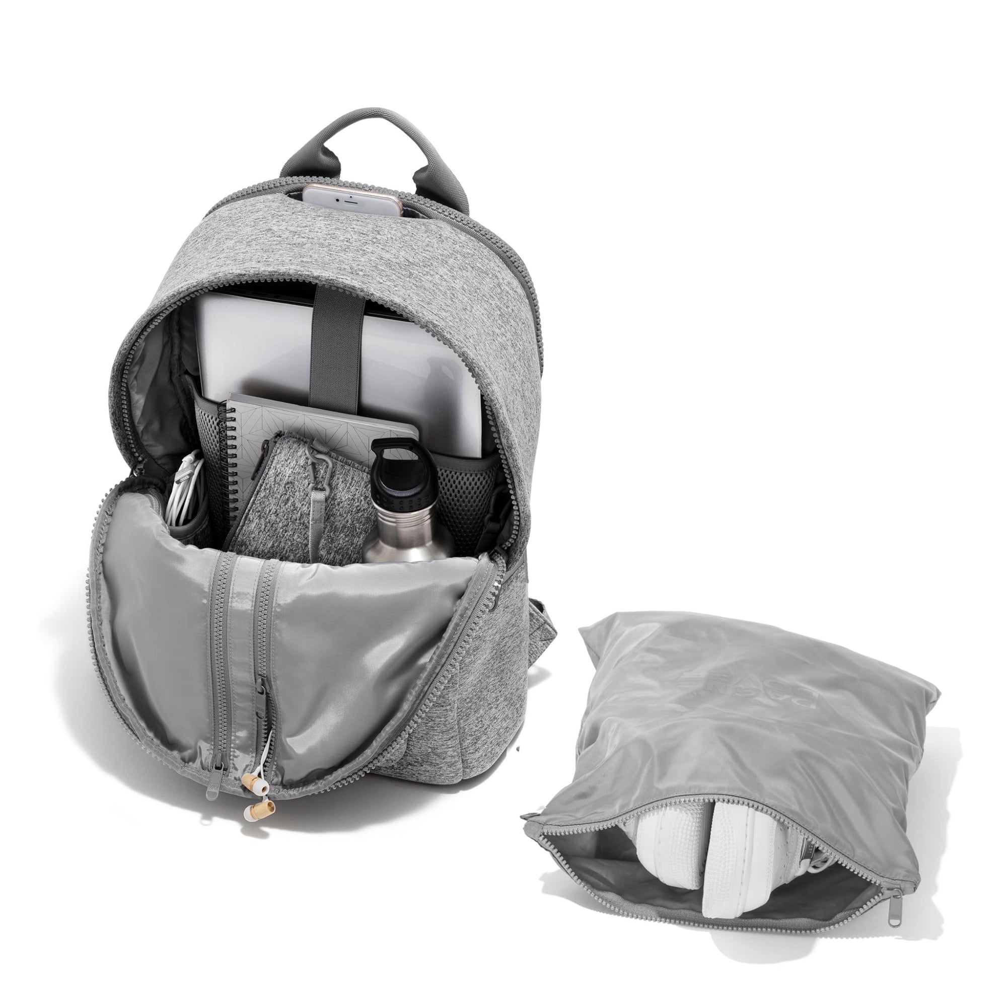 Dakota Backpack | Heather Grey | Neoprene | Large