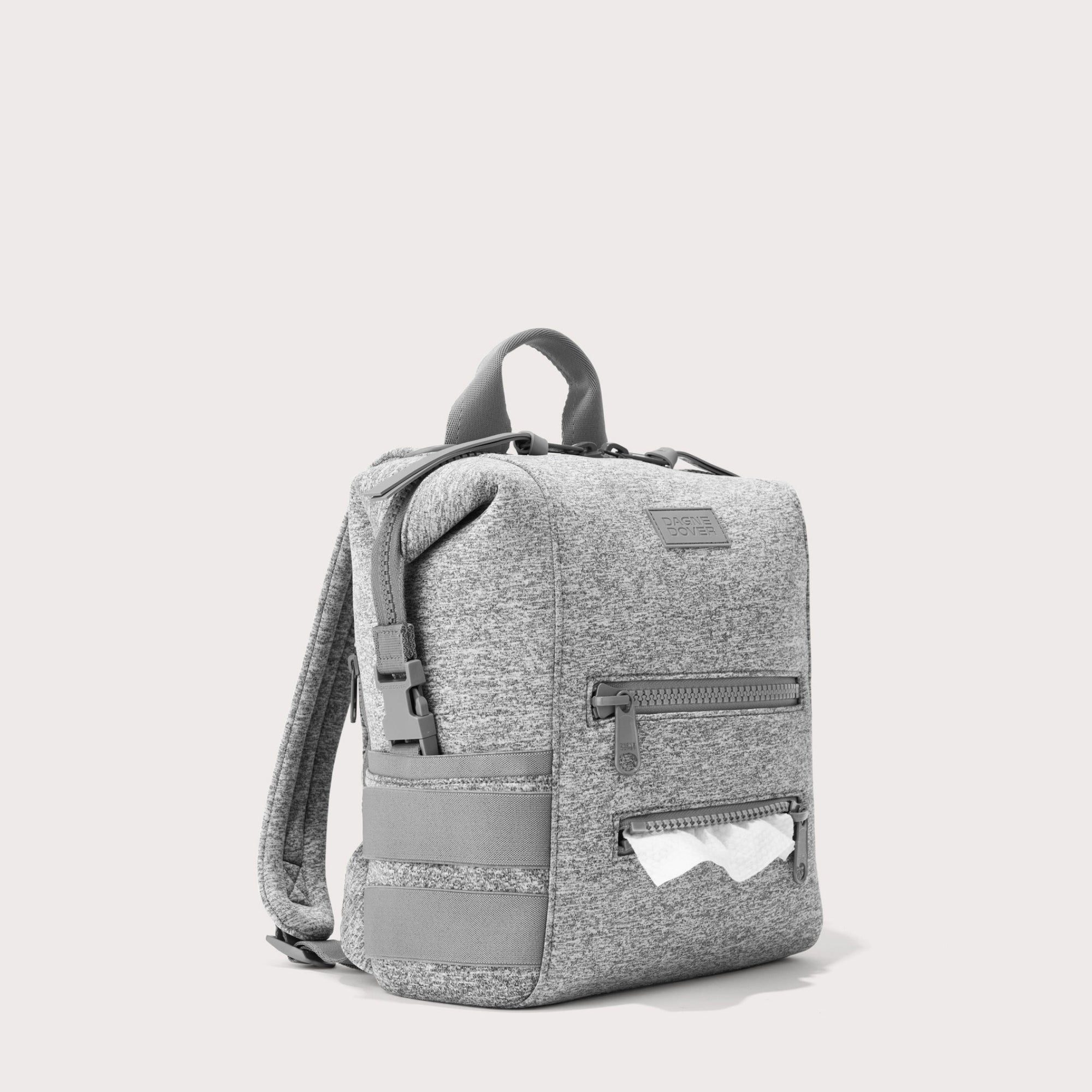 Indi Diaper Backpack | Heather Grey | Neoprene | Small