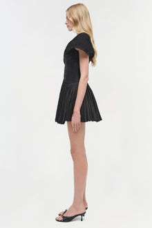 Womens | Avarie Plisse Mini Dress | Black