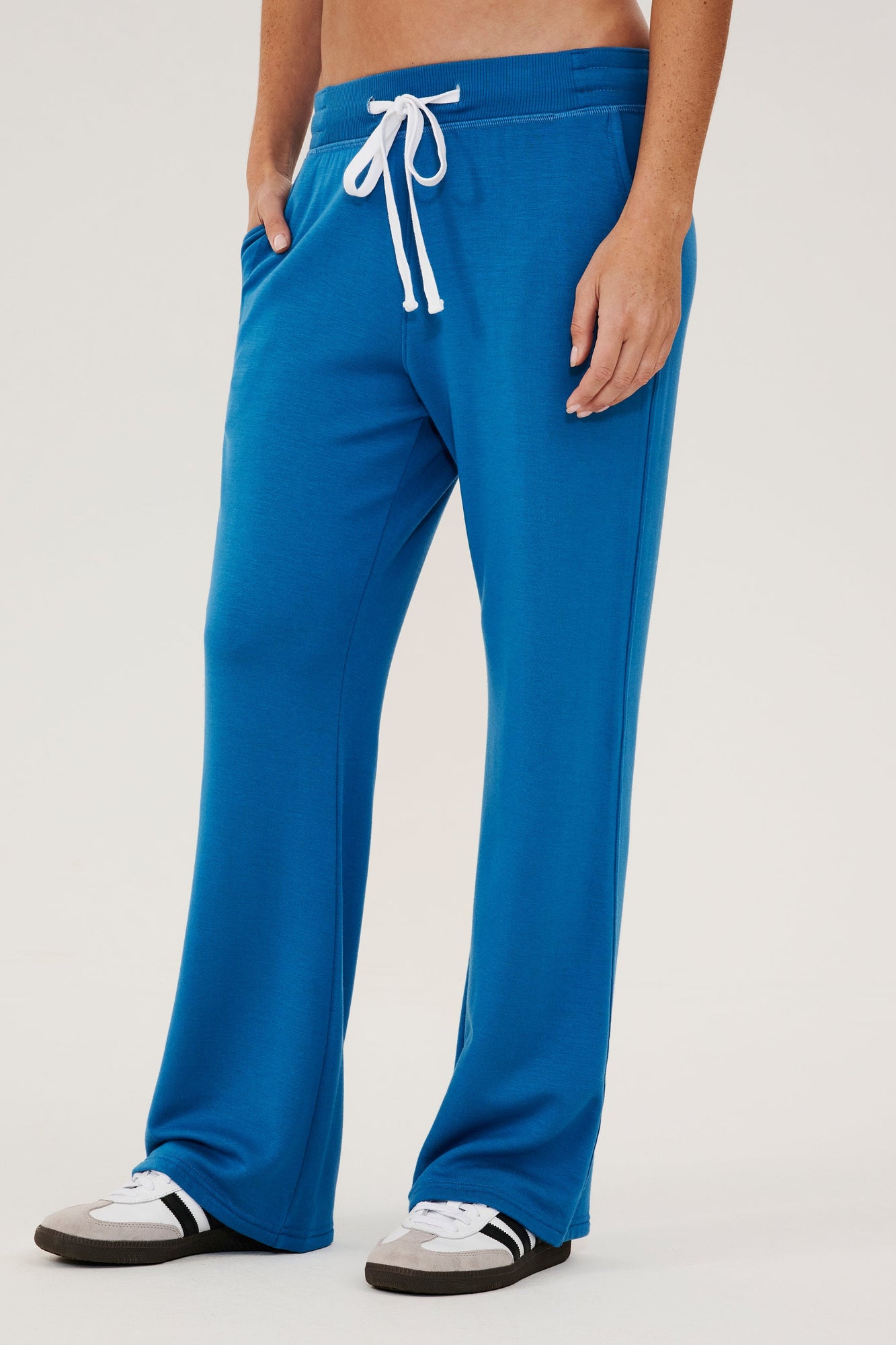 Raven Fleece Full Length Sweatpant | Stone Blue