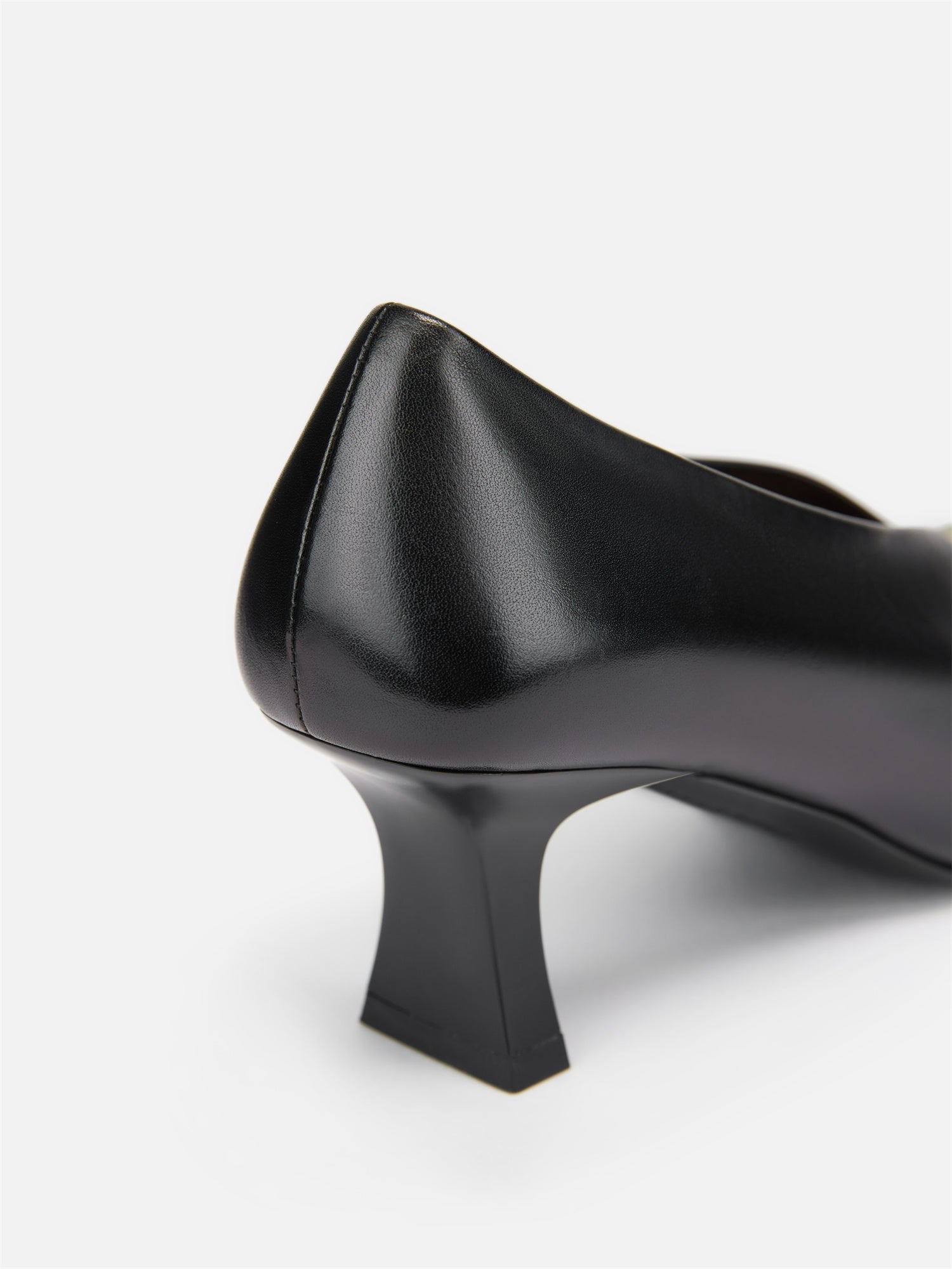 Peony Jade Square-Toed High Heel | Black