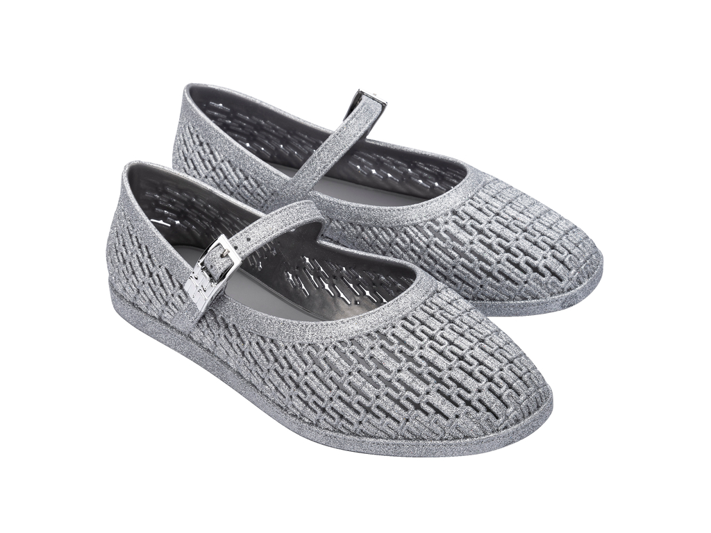 Womens | Harper Glitter Ballerina | Glitter Silver