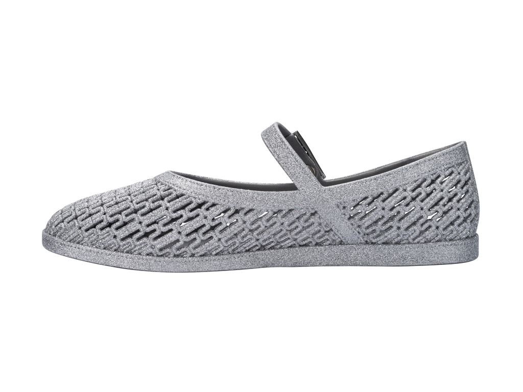 Womens | Harper Glitter Ballerina | Glitter Silver