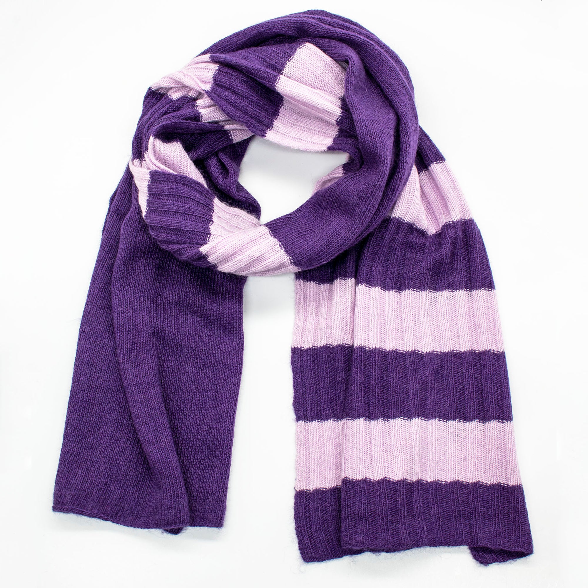 Kids | Striped Scarf | Purple/Wisteria