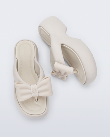 Womens | Free Fuzzy Bow Platform | Beige