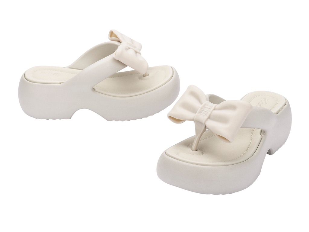 Womens | Free Fuzzy Bow Platform | Beige