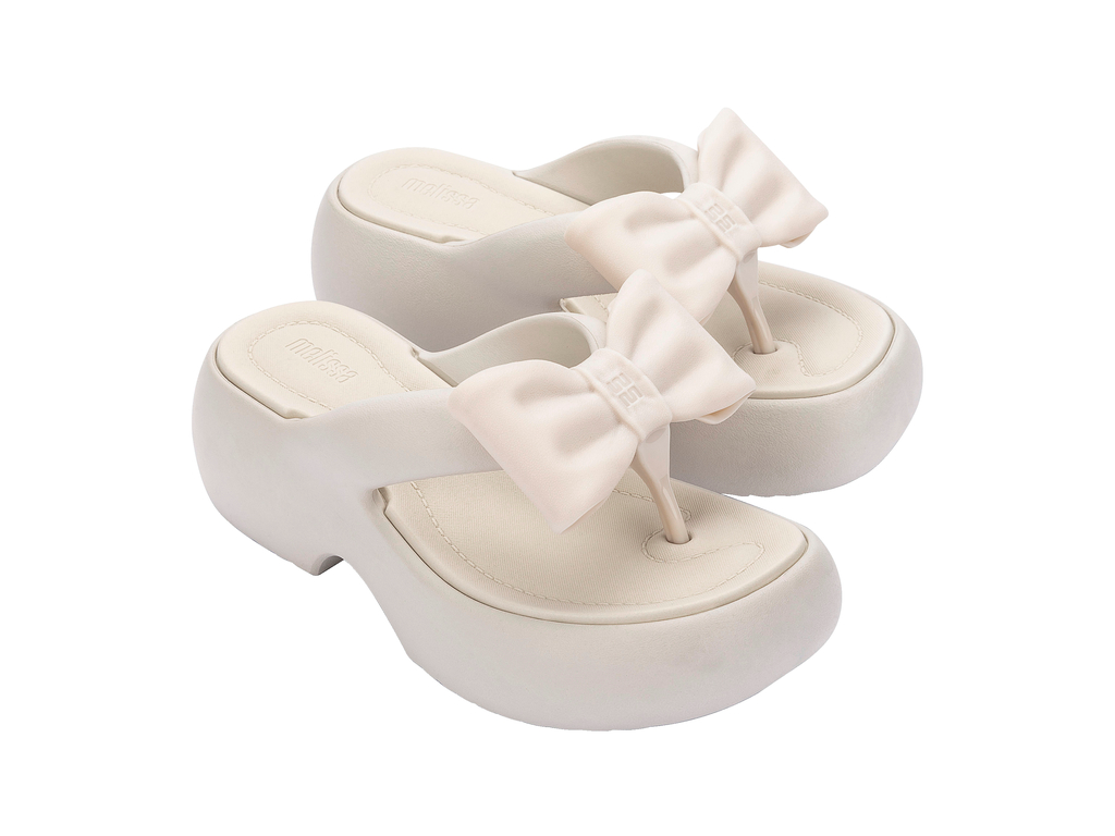 Womens | Free Fuzzy Bow Platform | Beige