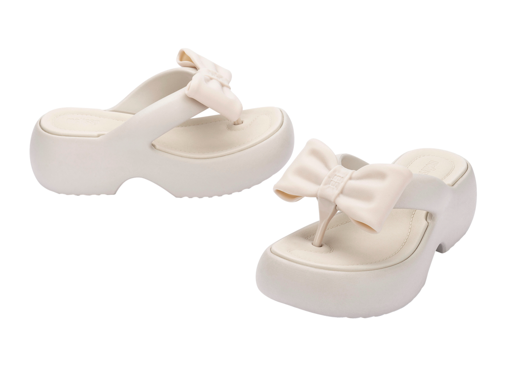 Womens | Free Fuzzy Bow Platform | Beige
