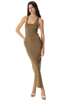 Agathe Knit Dress | Olive